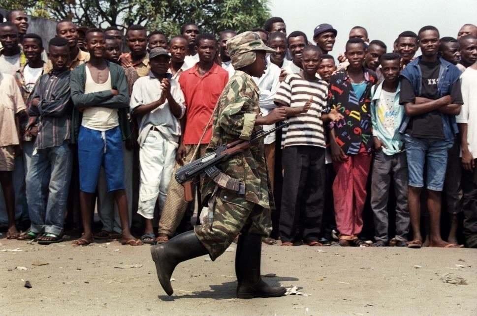 29/In 1996, the Rwandan Patriotic Front initiated action against former genocidaires hiding in the Congo and destabilizing the border region.This culminated in a Laurent-Désiré Kabila-led invasion and marked the beginning of the First Congo War. https://en.wikipedia.org/wiki/First_Congo_War