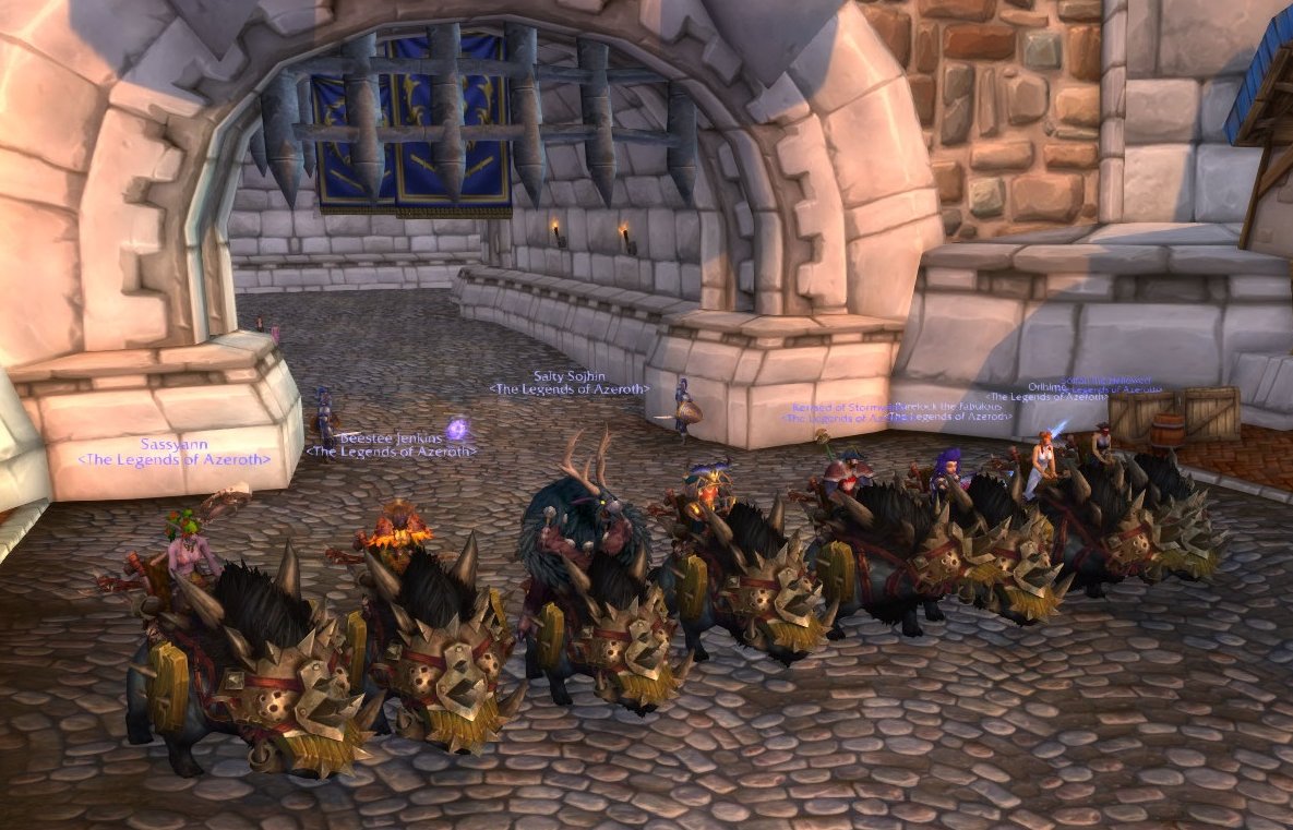 LegendsAzeroth's tweet photo. #week4 The Legends of Azeroth unlock the Battleboar!  We asked for 16, and 17 legends showed up!  Shoutout to everyone involved and made this happen! #wow #gaming #worldofwarcraft #prepatch #shadowlands https://t.co/oisnrhDBOq