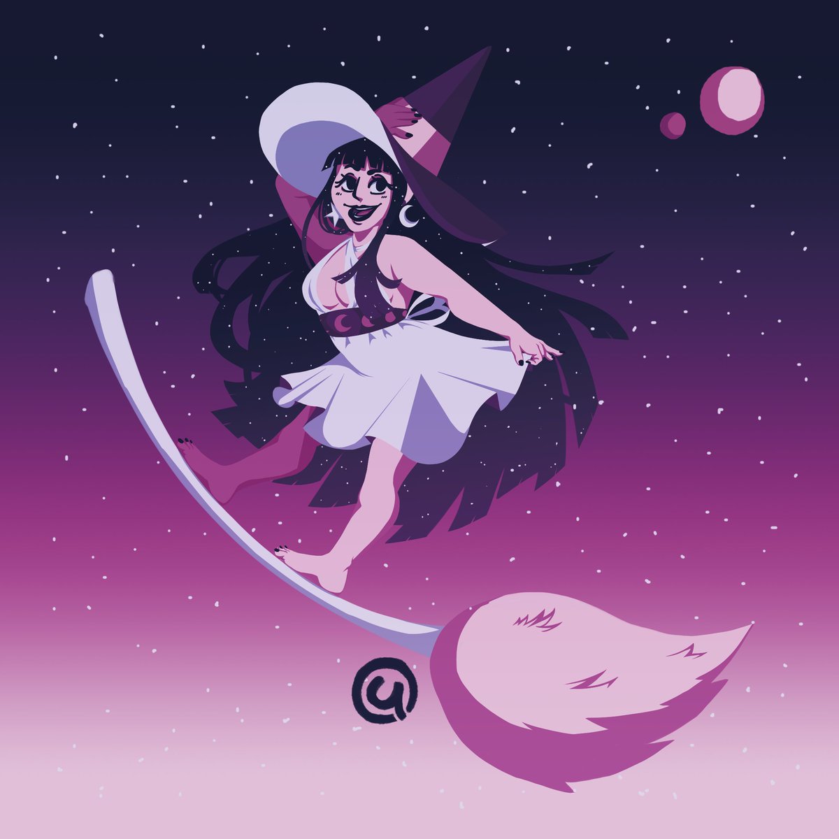 a print i did back in 2018 for a convention! 💜 was really inspired by bang! - daoko