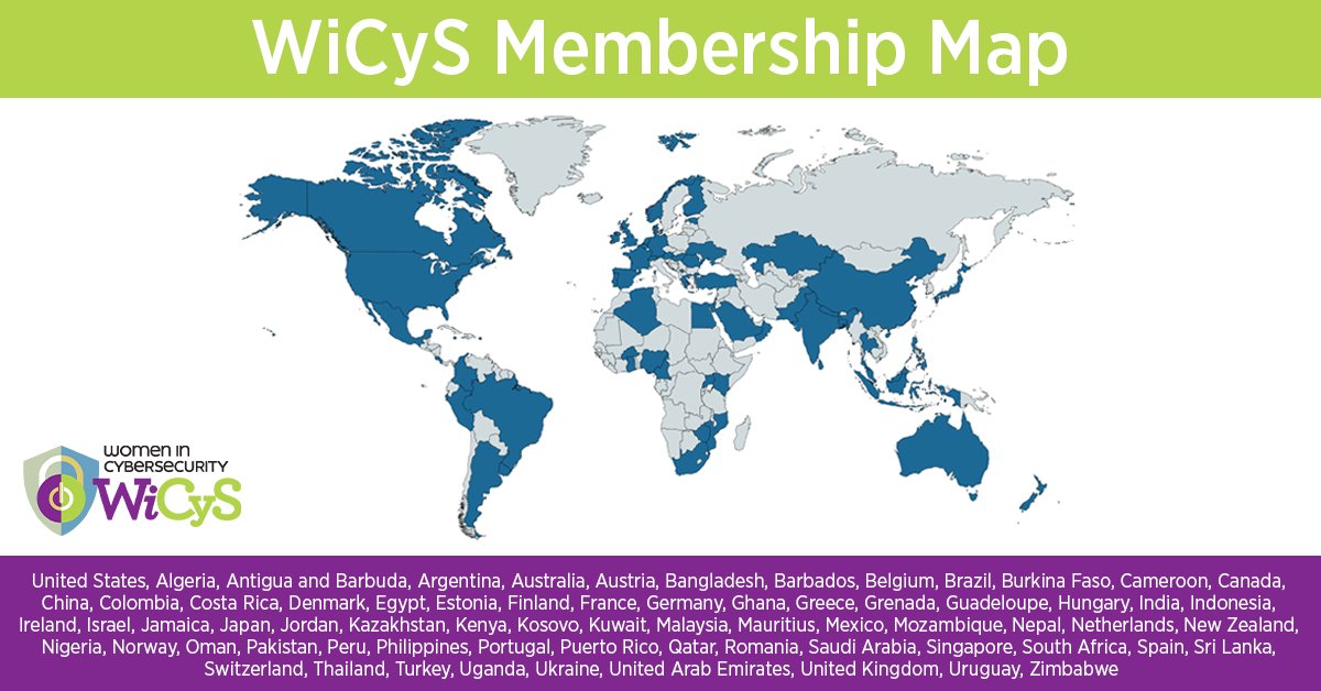 Wow. 5.9K+ <a href="/WiCySorg/">Women in CyberSecurity (WiCyS)</a>   members continues to grow across the globe to now 69 countries! 🌏 Never miss a #WiCyS beat, subscribe to our newsletter to always learn more: bit.ly/3jtIT6i #SeeHerAsEqual #womenincybersecurity
