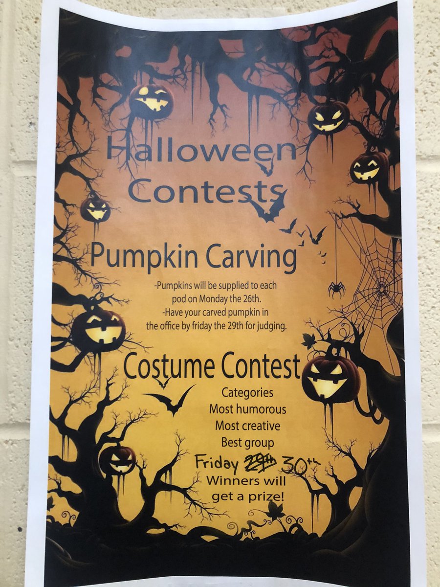 JoesCouncil's tweet photo. Hey St. Joes! Come dressed in your Halloween costumes on Friday October 30th and you might be able to win a prize! Also, the top 3 Pods/families with the most students dressed up will earn POD points. The POD with the most points at the end of the year will win a prize! https://t.co/SXaw2BbZQF