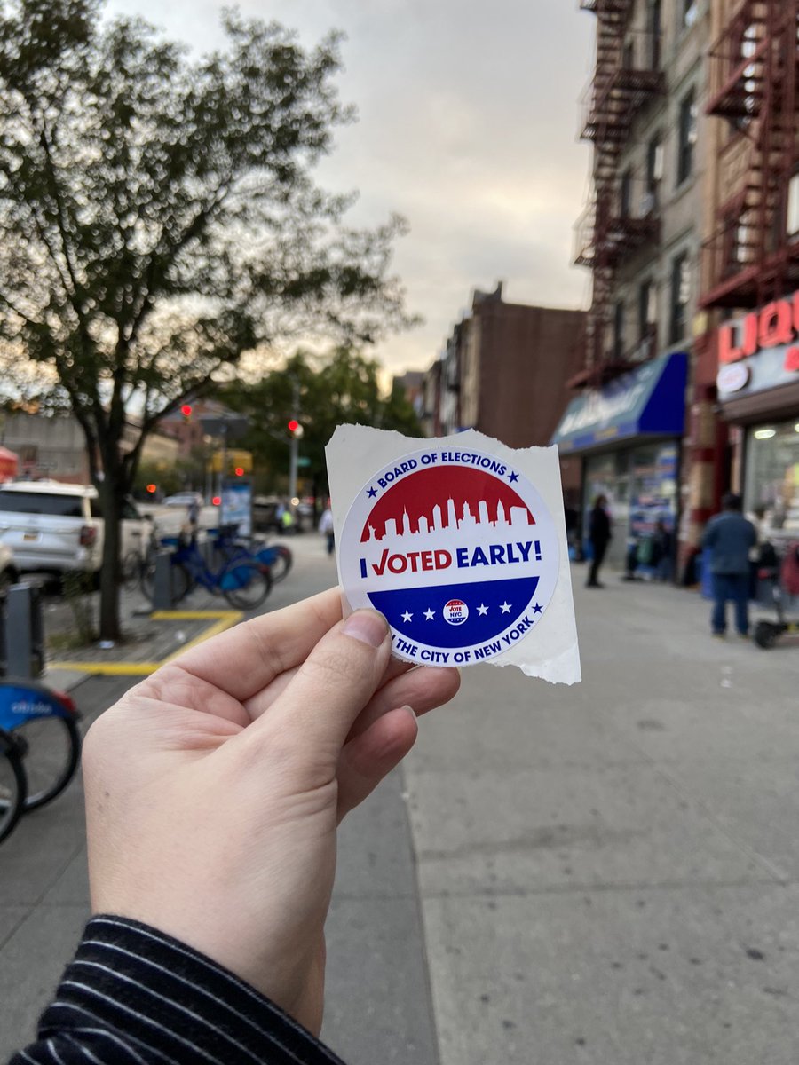 Four hours in line but...did it!! #VoteEarly