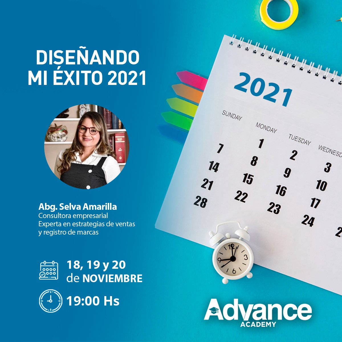 advanzza's tweet photo. ¿Estas preparad@ para el 2021? ¡Planifica tu éxito! 
Te invitamos al taller: 
DISEÑANDO MI ÉXITO 2021 un taller de planificación mes a mes para llegar a nuestros objetivos y metas de manera ordenada y eficiente.

Infórmate más con un solo click 📲 https://t.co/EJpOlsm1Wt https://t.co/E351jtgSCx