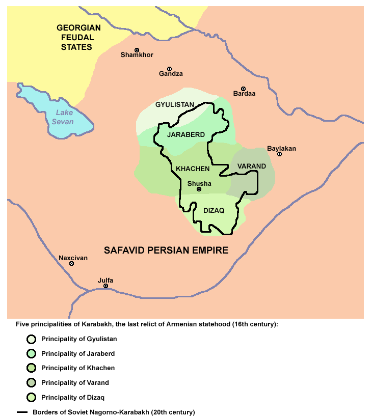 In the 17th century,  #Artsakh was divided into five small  #Armenian principalities, also called Melikdoms:1) Giulistan or Talish Melikdom 2) Jraberd or Charaberd Melikdom 3) Khachen Melikdom4) Varanda Melikdom i5) Dizak Melikdom