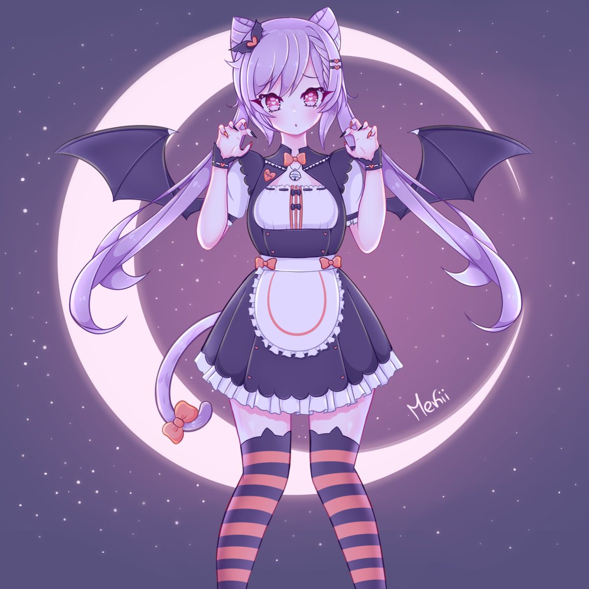 #GenshinImpact #GenshinHalloween drew my fav character Keqing as a neko vampire♥