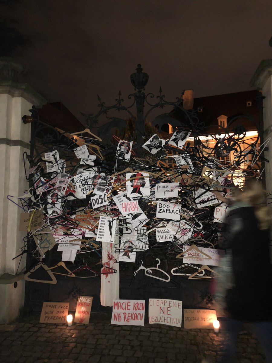 I really wish more people from other countries knew what is happening in Poland right now. The government completely banned abortions - women are now forced to give birth to a heavily damaged fetus, even if it’s going to die right after the birth. We’re protesting  #StrajkKobiet