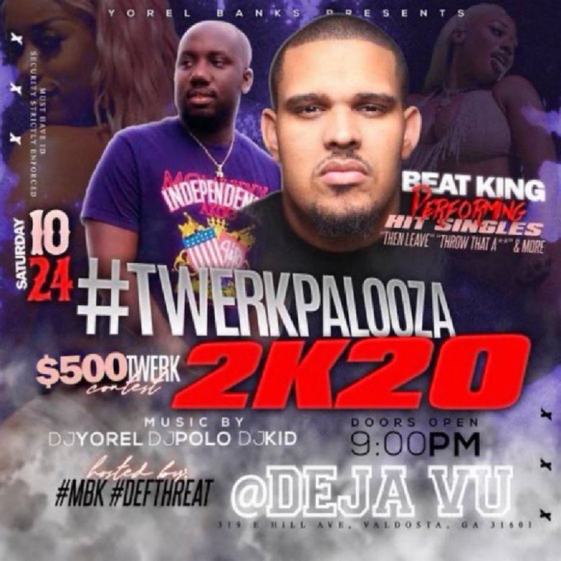actupty's tweet photo. #TwerkPalooza🔥 

ON MOVE TONIGHT @ VU 9:00! 

$500 Twerk Contest 

Performing Live @BEATKINGKONG &amp; @Hollyw00dEvans🔥 

@YorelBanks @MBK_PROMO @DefThreatVSU_ https://t.co/HMnSUqThfa