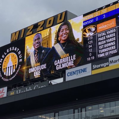 MizzouNPHC's tweet photo. A huge congratulations are in order four our newly crowned Homecoming king and queen!!👑👏🏾🥳 https://t.co/0UdHKmYVe7