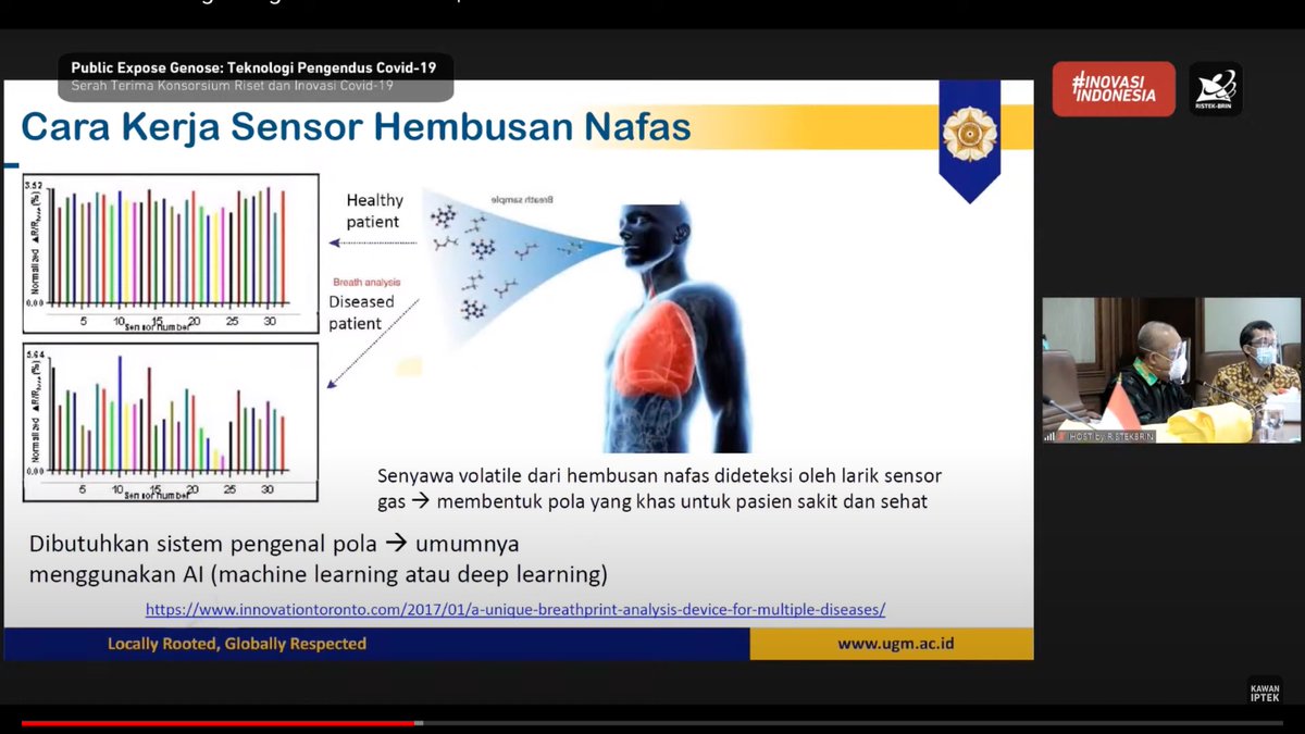 nah, cara kerja alat ini intinya:1. suspek menghembuskan napas ke air bag2. sampel napas diteruskan ke alat3. sensor mendeteksi senyawa-senyawa dalam sampel napas4. model machine learning (ml) "memahami" *pola senyawa*5. hasil klasifikasi model: positif/negatif/invalid