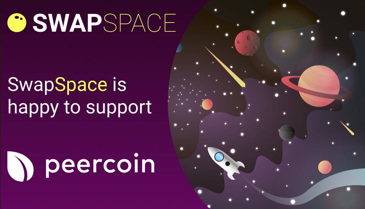 SwapSpaceCo's tweet photo. Hello #crypto lovers! 

Today we're happy to remind you that @PeercoinPPC $PPC is available on @SwapSpaceCo 😎

We are glad to provide fast and limitless #PPC swaps with the greatest rates on https://t.co/RvnIn7WgRs 🚀
You're welcome to try them out 🤗 https://t.co/YMOiwhAPPP