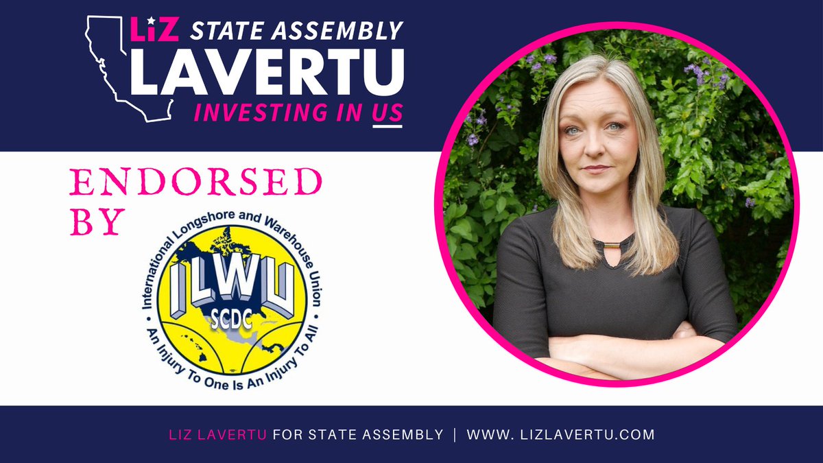 ELavertuAD71's tweet photo. The International Longshore and Warehouse Union knows that Liz will fight on behalf of the people and protect the rights of workers. We sincerely hope Liz has earned your support too! Vote Liz for State Assembly by November 3rd  #vote2020 #voteca #CAD71 #teamliz2020 https://t.co/XktmMUyqJk