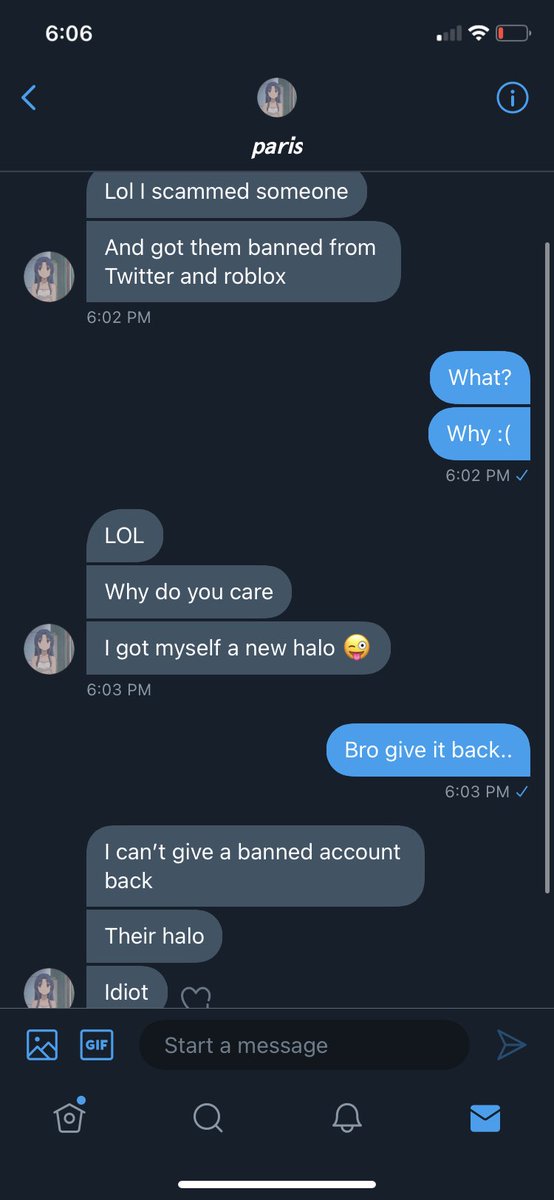 GFXdigitartist's tweet photo. @.parisbloom is a scammer omg her dms leaked from a girl..god https://t.co/nK41jyIBgu