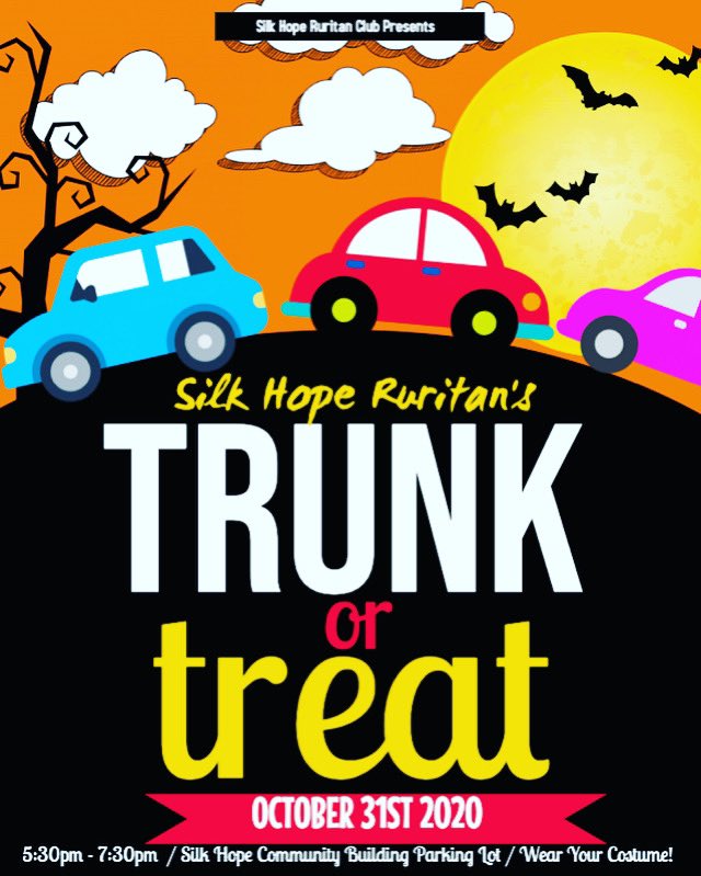 SHRuritans's tweet photo. Silk Hope Ruritan Club is hosting a trunk or treat this Halloween!! Saturday, October 31st 5:30-7:30pm! Hope to see you there!! Wear your costume! #SHruritans #Halloween #familytime #halloweencandy #trunkortreat https://t.co/Rg719RHY5k