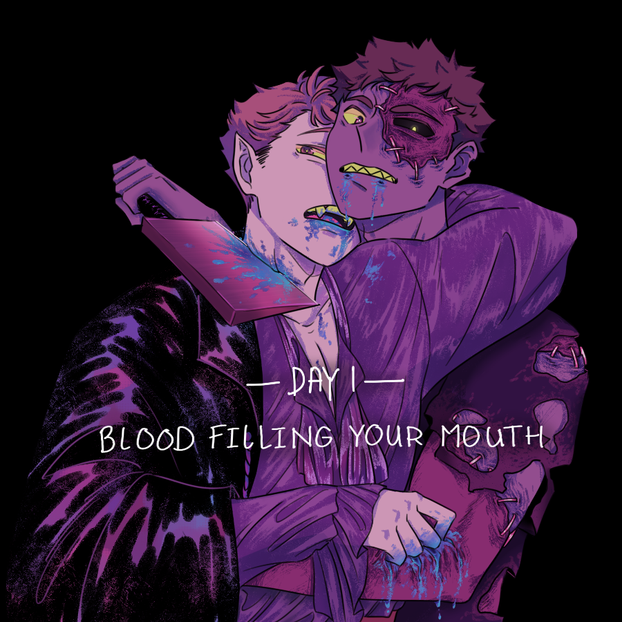 siwaposteo's tweet photo. tw: blood, slight body horror.
β Possessiveness is a good look on them.
#HQHorrorWeek #iwaoi https://t.co/t3bLraCVgI