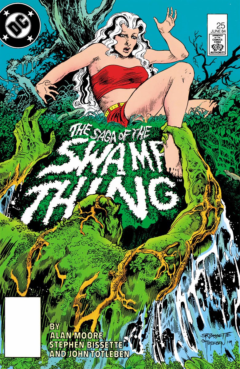 People talk about Wathcmen in terms of oh look at how dark heroes got after it, but you can FIND SO MANY EARLY EXAMPLES OF THAT TREND, but Swamp Thing kind of set the standard for comic writing in terms of modern runs and pushed the envelope on what was okay at the time.