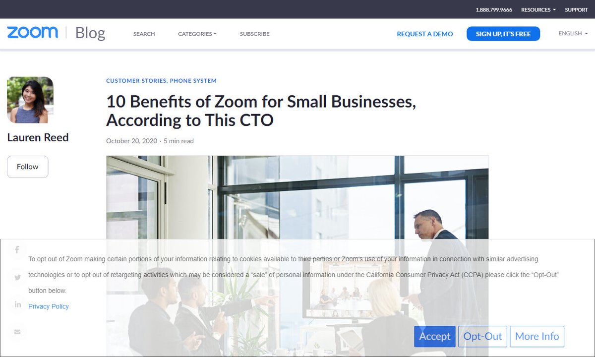 videocide's tweet image. 10 Benefits of Zoom for Small Businesses, According to This CTO
#rfbinder #everyone #communication #smallbusinesses #zoom #videomarketing
via blog.zoom.us
☛ amp.gs/Wx7A