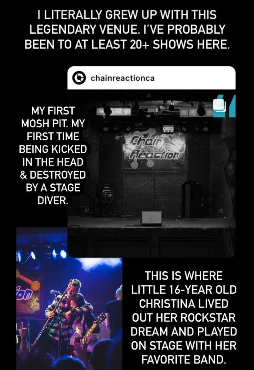 Our very own @christinakaixo lived out one of her dreams and so many countless memories at this venue - please pick up merch if you can and #SaveOurStages 🤘
