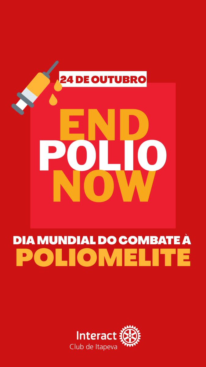 InteractItapeva's tweet photo. Dia 24 de Outubro: Dia Mundial no combate a Pólio 🤏🏼🩸
E por isso nós preparamos um vídeo curto, porém cheio de informação legal sobre os projetos que o IC de Itapeva fez para ajudar a erradicar essa doença!
Venham ver no nosso Instagram ✨💙 https://t.co/1NpC5XdruP