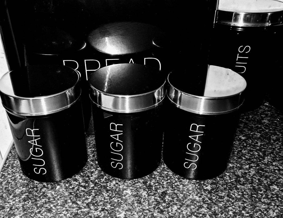 BookQuine's tweet photo. @Argos_Online got these tea, coffee and sugar cannisters from you today. Erm..... https://t.co/3aToZyYCbt