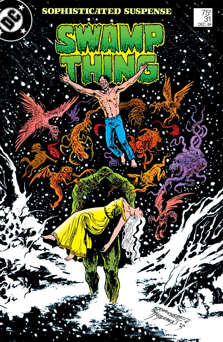 Issue 31 would also be an important COMIC to the industry one of the first mainstream books to Completely abandon the Comics Code seal. This meant that Swamp Thing was going to be marketed from now on to mature readers. This change would eventually lead to Vertigo as a imprint.