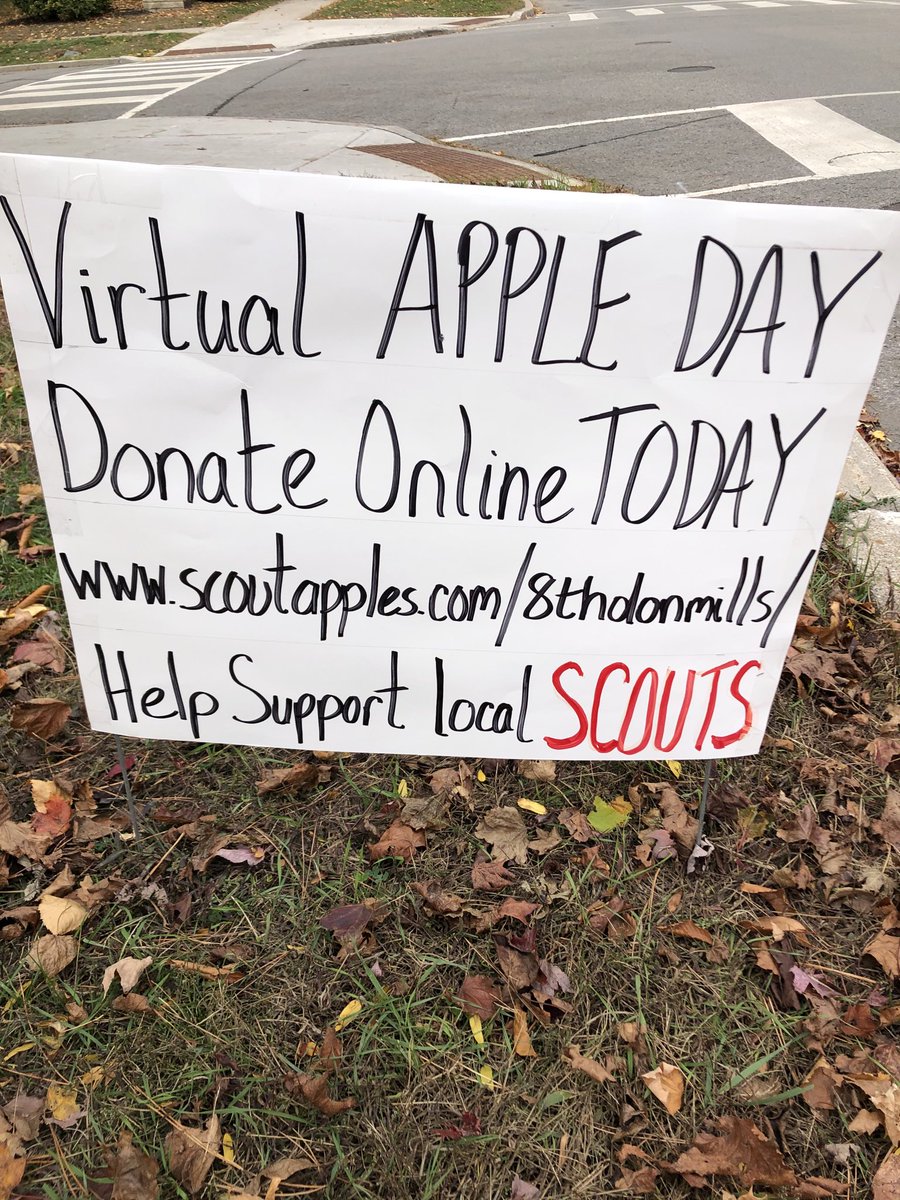 robsom2's tweet photo. The Scout’s have gone virtual...missed seeing them at my local grocery store this weekend. They’d love your support.  #VirtualAppleDay. https://t.co/jgY1t5PKYd