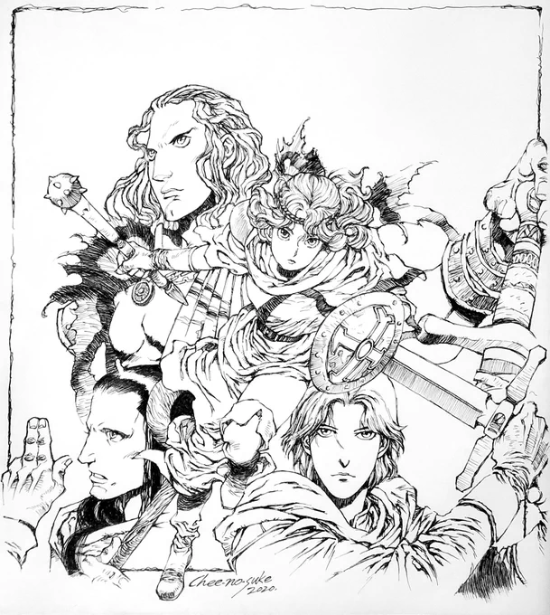 「ロードス島戦記 ファリスの聖女(原作:水野良、作画:山田章博)」の原画集から模写のです。
僕がこのファリスの聖女を模写したのは25年振り、高校以来です。山田章博氏の圧倒的な作画力にビビりつつ💦懐かしい気持ちで描かせてもらいました😄
#模写 #ペン画 #ロードス島戦記
#ファリスの聖女 #山田章博 