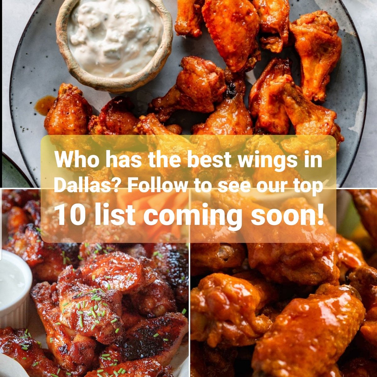 LocalOnly_'s tweet image. Who has the best wings in DFW? Follow @LocalOnly_  too see our Top 10 DFW coming soon! Own a business? List at localonly.us/list