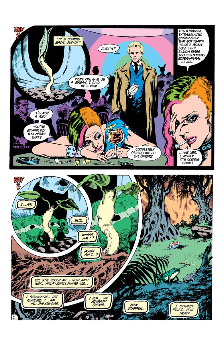 Issue 37 introduced some schmuck named John Constantine, who I'm sure is not important in anyway and I will never do a thread about ever, I mean it's not like he would go on to become a major DC character or something, a character Alan Moore wrote so he could write Sting in.