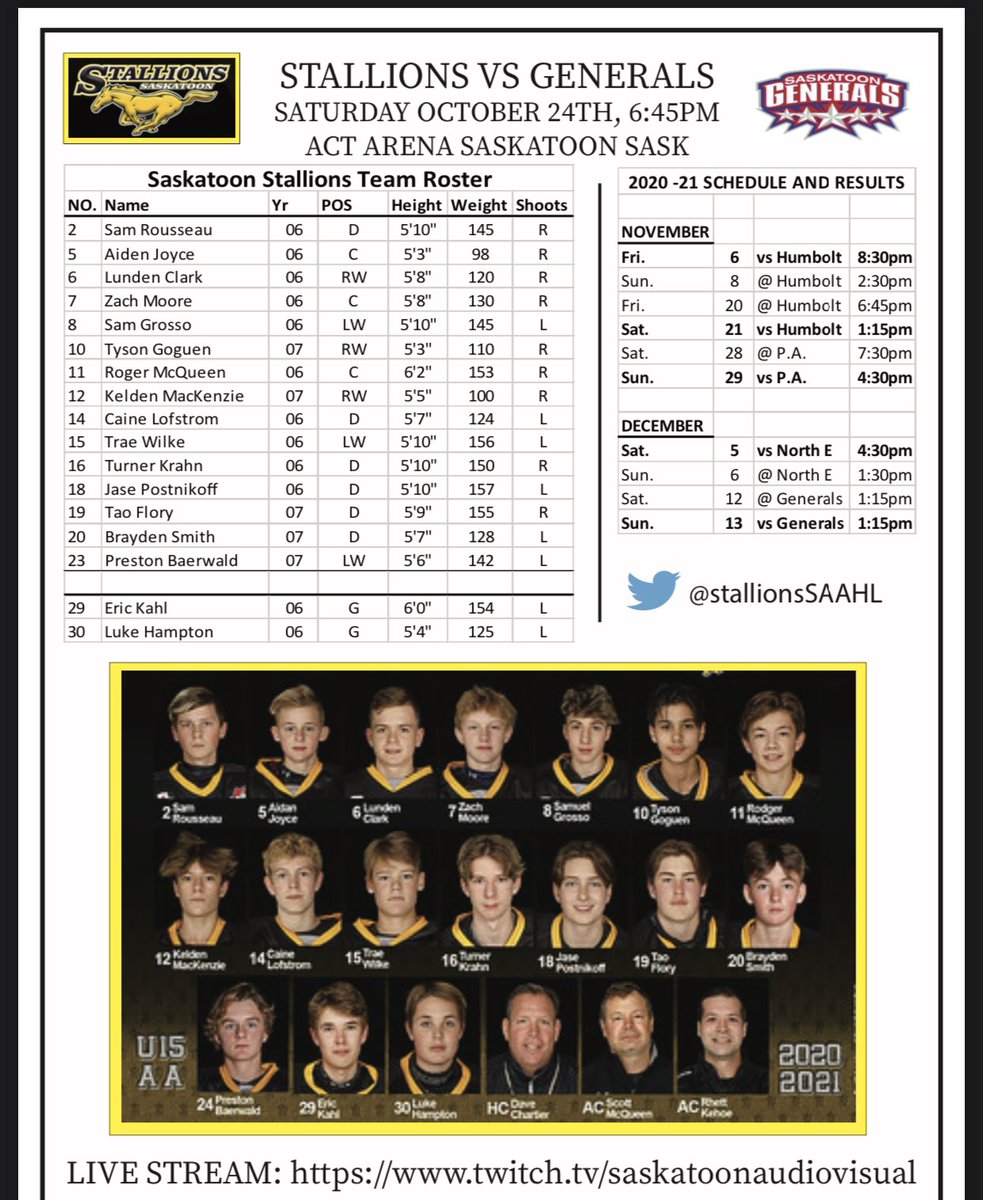 StallionsSAAHL's tweet photo. 6:45 puck drop https://t.co/TroyPmtTAA