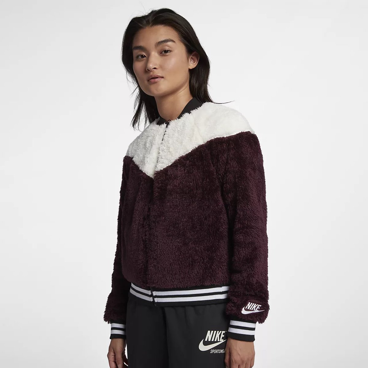 nike fur bomber jacket
