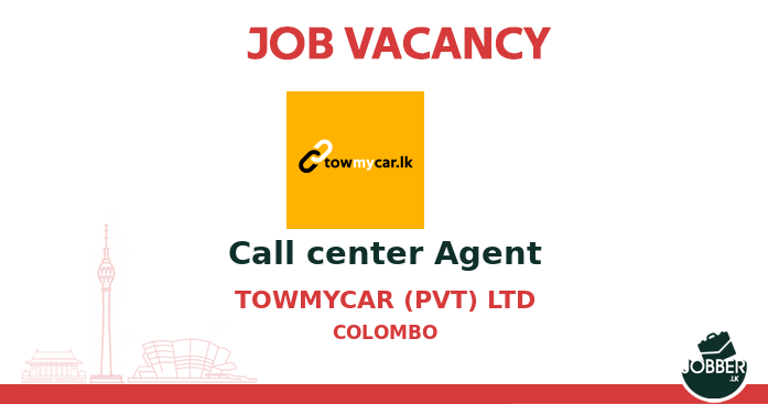 Job vacancy Call center Agent from Towmycar (pvt) Ltd. To Apply : https://t.co/gRXjF2skzX . #jobsInSriLanka #sriLanka #sriLankan https://t.co/5D9rAKegFH