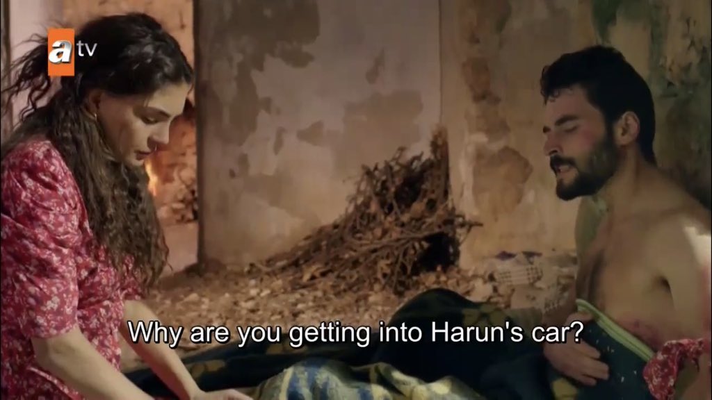 he just woke up from his near-death experience and harun and aslan are his first concern AKSJKSKSKKSKS WHY IS HE LIKE THIS  #Hercai  #ReyMir