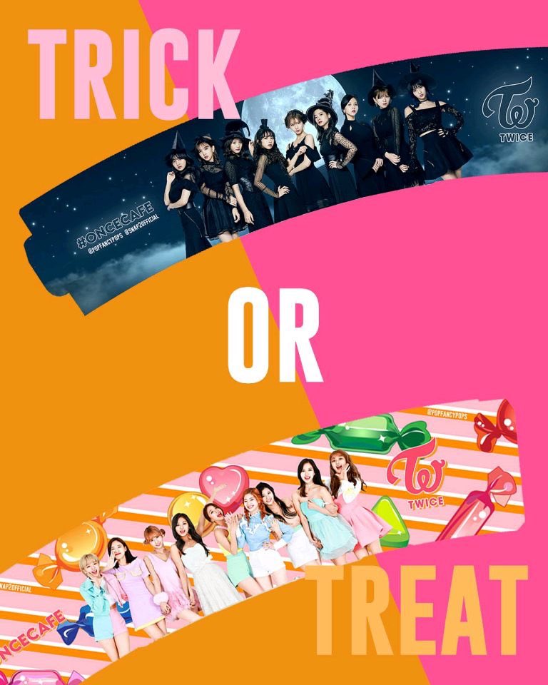 SNAP2Official's tweet photo. Can't have a ☝️ONCE CAFE without ✌️TWICE the giveaways! You heard that right, we have 2 special limited edition cupsleeves for Halloween Weekend! Stay tuned for more surprise announcements as we countdown to the big event! https://t.co/pazEMJoW2o