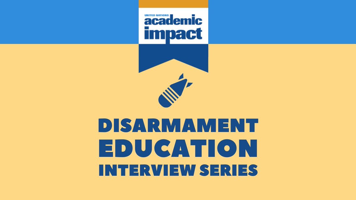 It's #DisarmamentWeek!
How can young people contribute to #disarmament and promote a culture of #peace? Check out our conversations with experts and #youth in the #DisarmamentEducation series: https://t.co/YWEXBSAbud https://t.co/kuCgdazCbQ