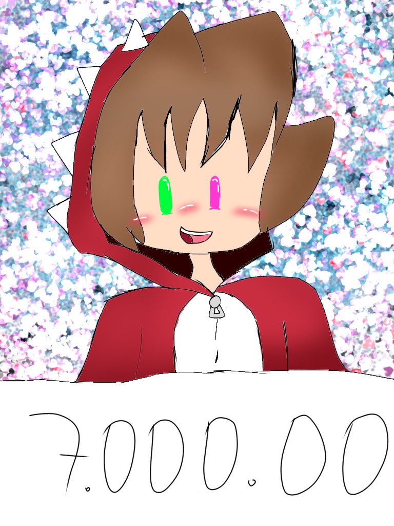 sara_uwu_uvu's tweet photo. Estuve re desaparecida terminando el dibujo de @Raptorgamer_2  
xd bueno bb se te quiere felicidades por los 7M espero q llegues a mucho más y cumplas tus metas uwu https://t.co/3GnzNDagUZ