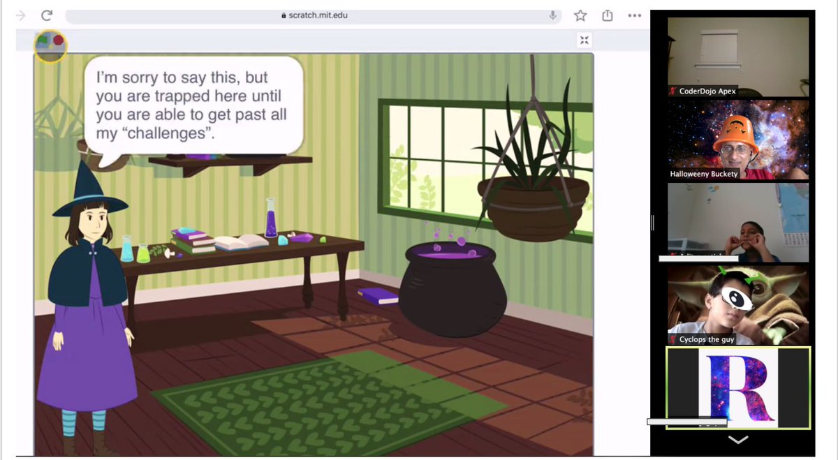 coderdojoapexnc's tweet image. It&apos;s that time of the Year 👻🎃👻🎃 #DojoBooChallenge #Halloween #Scratch