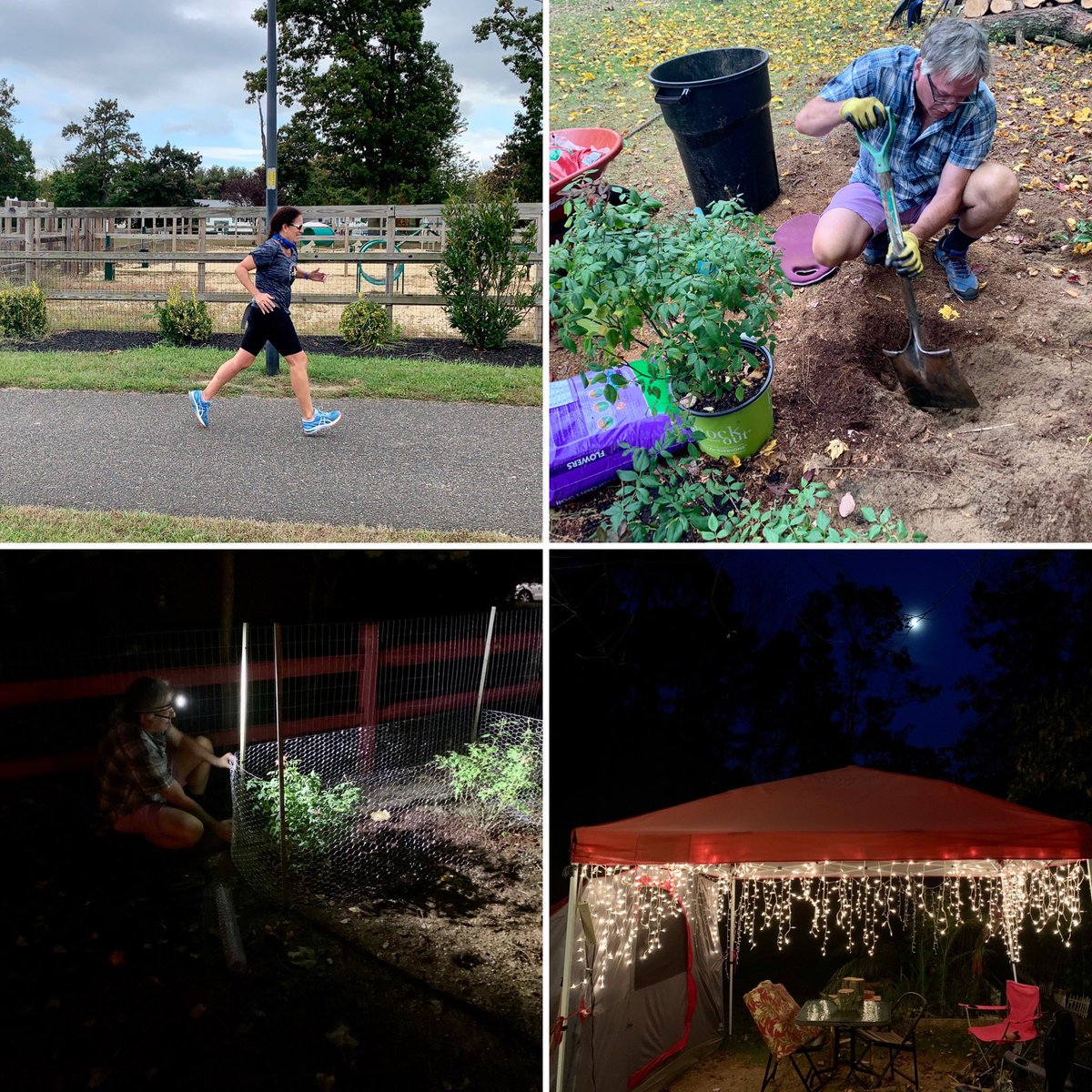ultramiriam's tweet photo. 7 miles ✅ at Tip to Tip 901 miler. Only 110 to go! Then we planted #tulips & #rose bushes & wrapped chicken wire to protect them from the #deer Then I noticed a half #moon shining bright in the night sky. Another great night to 😴 in the ⛺️ #running #gardening #sleepingoutside https://t.co/4pga619bc5