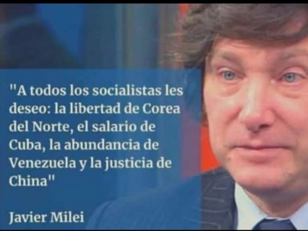 PILAR OPAZO???????? on Twitter: "Javier Milei envía sus buenos deseos a, la,  izquierda.… "