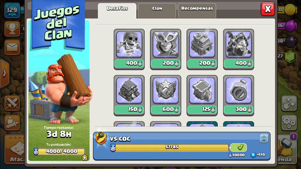 VSCOC1's tweet image. JUEGOS COMPLETADOS EN CLAN PRINCIPAL!! 
Si aún no has empezado en ningún clan y quieres las recompensas puedes venir a por ellas y si de paso quieres quedarte pues más que bienvenido!! 🙌🏻🙌🏻😄
Pd: En cantera falta poquito poquito 🤣🤣