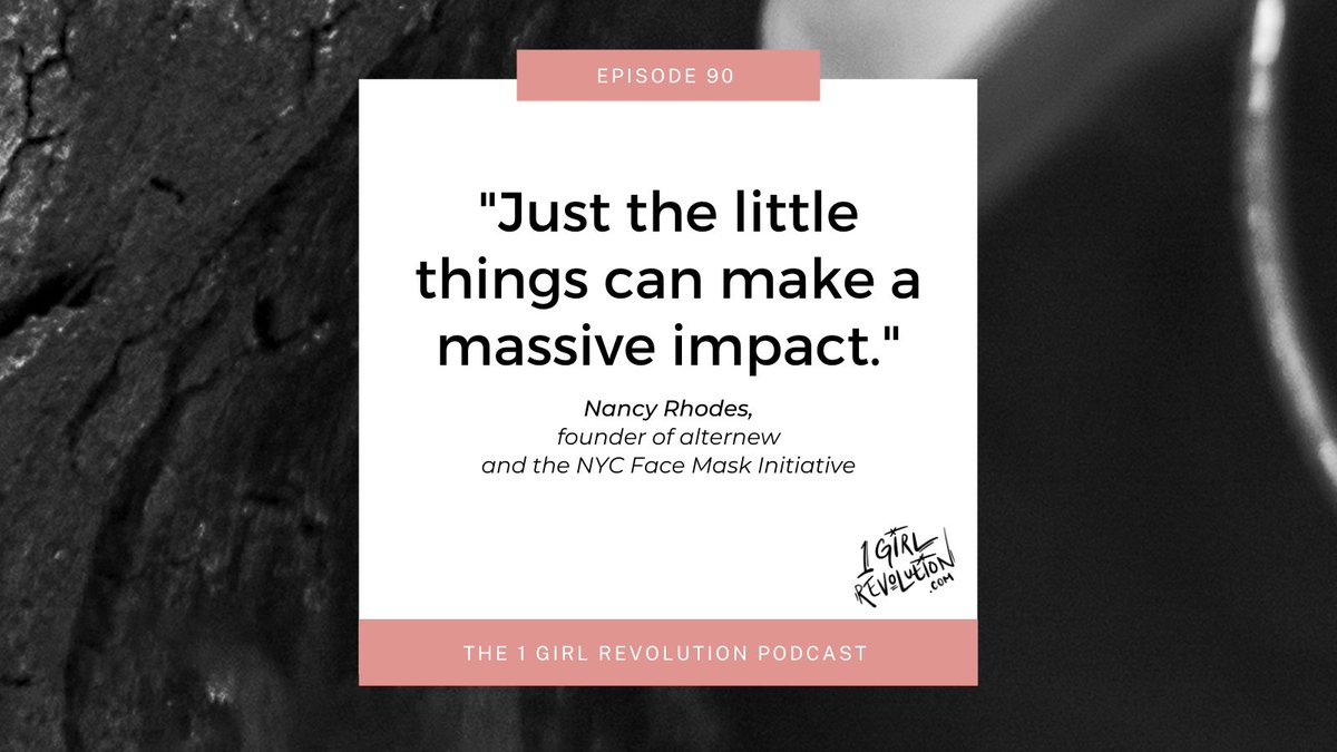 Listen to episode 90 of the 1 Girl Revolution podcast to hear more from Nancy: https://t.co/xDYb1nL9pL
The 1 Girl Revolution podcast is available on #iTunes, #Applepodcasts, #Spotify, #Stitcher, #iHeartRadio, and wherever you find podcasts! https://t.co/o7dMpTaaGV