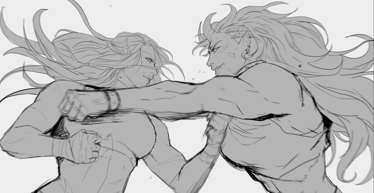 Just a couple of gals saying hi with their fists. If there's one thing Ves(lycanlass) enjoys, its a fight.? 