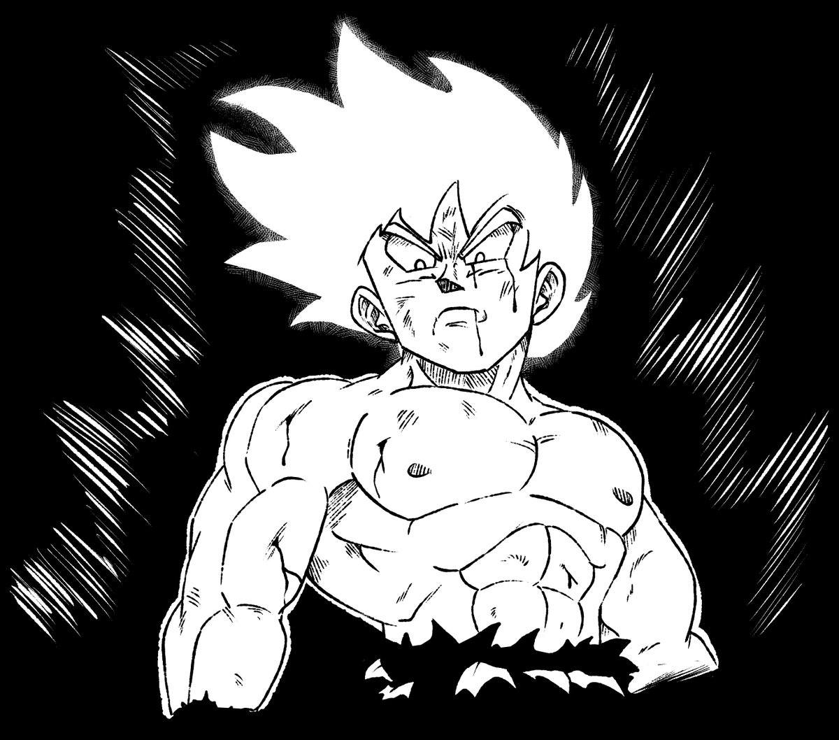 Glowly hair monkey boi #dbz #goku.