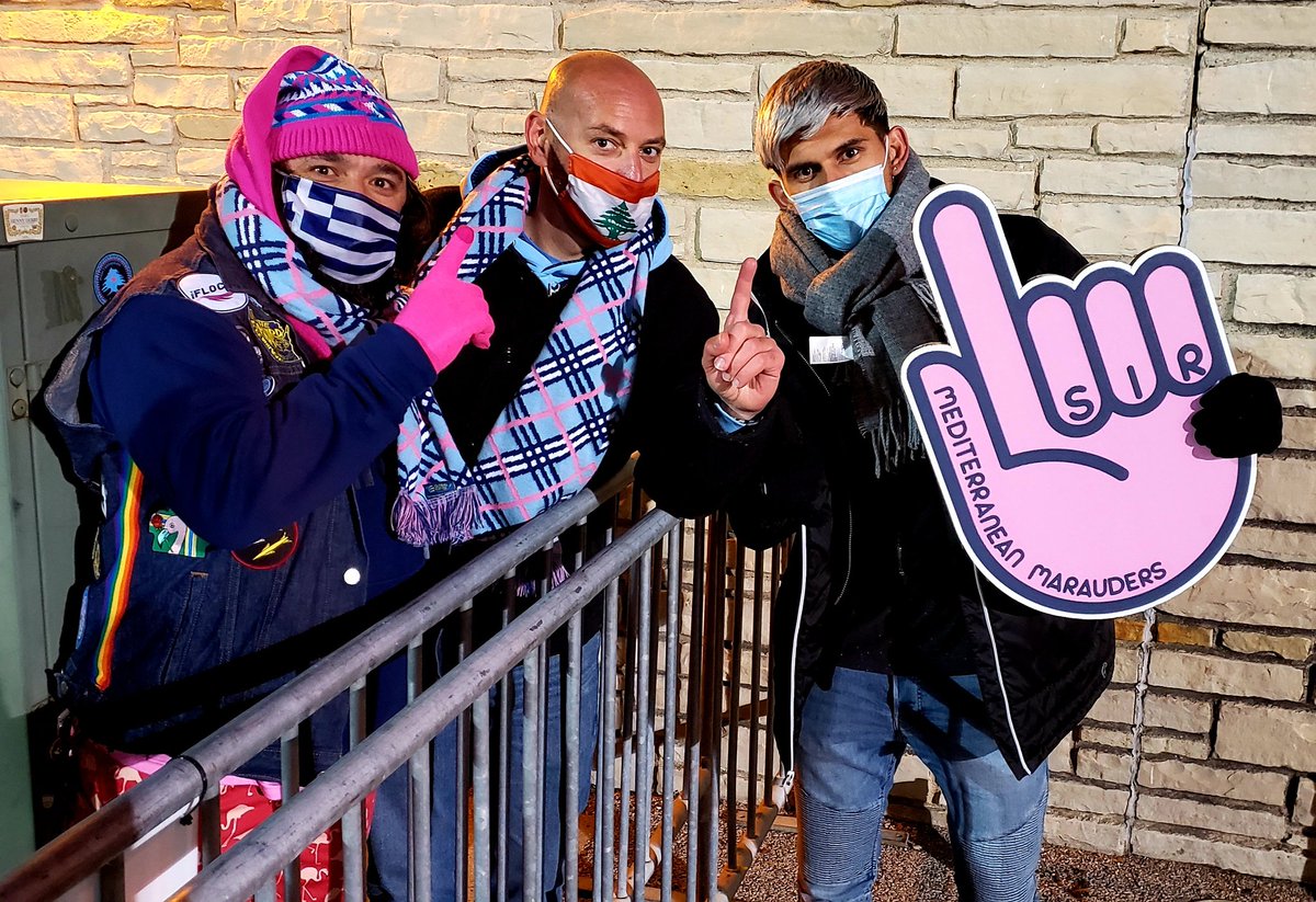 MedMarauders's tweet photo. The last dance of the 2020 campaign. The @MedMarauders can't thank @ForwardMSNFC and @Cpato_Diaz enough for providing a much needed respite during these trying times. Love these guys. 🦩⚽🇬🇷🇱🇧 #UptheGos #truetildeath #SIR https://t.co/fcbGo1KVl3