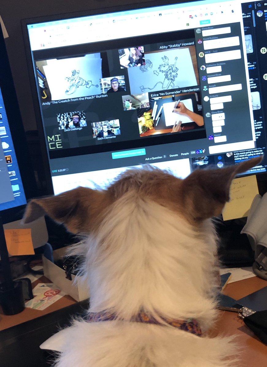 edfredned's tweet photo. Watching #ironcartoonist with Rogue Dogue. 

#MonthofMice @MassMICE https://t.co/7P7ofJC4Mq