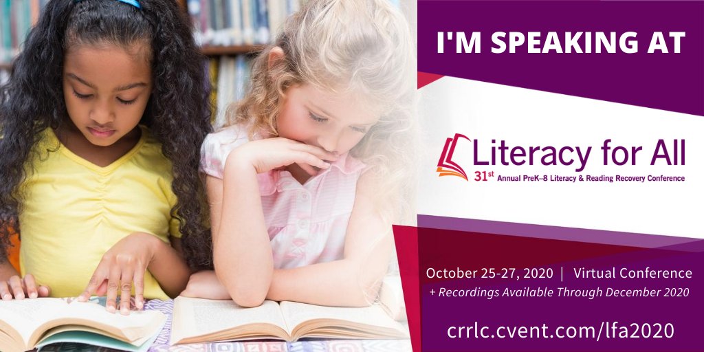 LiteracyPages's tweet image. We can&apos;t wait to speak about the difference between strategies and strategic processing at the #LiteracyForAll2020 virtual conference on 10/26! We&apos;ll be attending some inspiring sessions, too. Registrants have access to all recordings through 12/20. It&apos;s not too late to register!