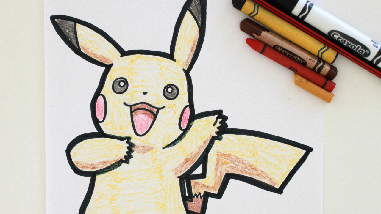 Pokemon Speed Drawing: Drawing Pikachu 