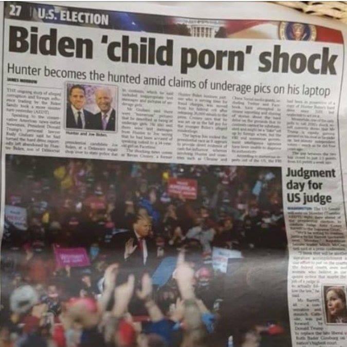 Australian newspapers are covering the Hunter Biden Laptop story. Why do you think the American Mainstream Media isn't? Because they are FAKE NEWS! #HunterBiden #HunterBidensLaptop #HunterBidenEmails #HuntersLapTop