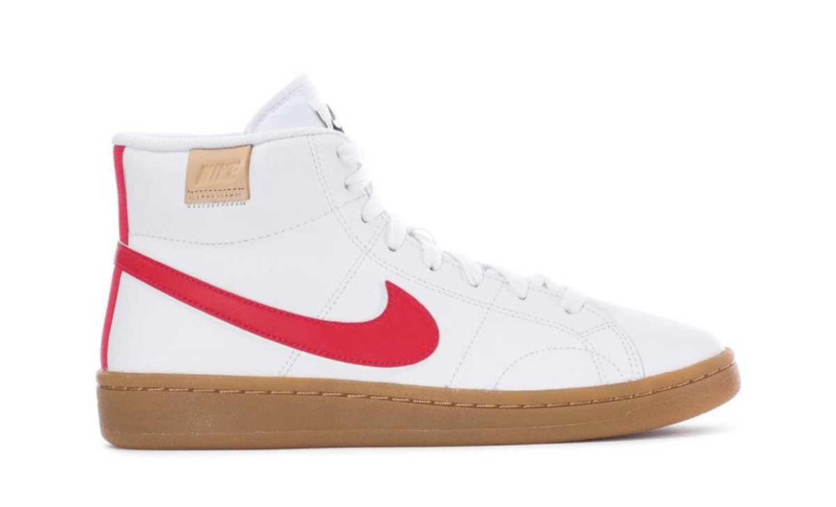 Snkr Twitr Wmns Nike Court Royale 2 Mid White Siren Red T Co Ccwvfni2mi Ad