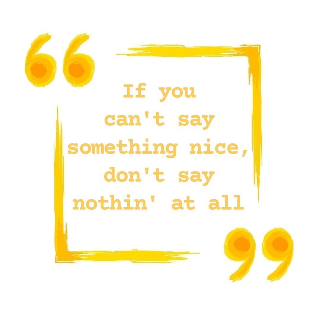"If you can't say something nice, don't say nothin' at all."
Thumper,
Bambi
.
.
.
.
.
#vidyasury #lifequotes #lifelessons #inspiringquotes #qotd #wordsofwisdom #motivationalquotes #dailyquotes #cartoons #quotestagram #quotesofinstagram #positivevibes … https://t.co/dfJRIEu5az https://t.co/BInbkkc0dR