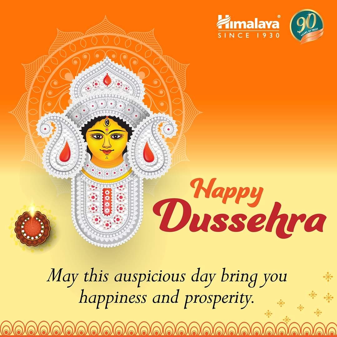 HimalayaIndia's tweet photo. The Himalaya Drug Company wishes everyone a very #HappyDusshera

#Happiness #Peaceandprosperity #seasonsgreetings #Wellness #HimalayaWellness #WellnessForAll #HappyDussehra https://t.co/uYhKYdnNsl